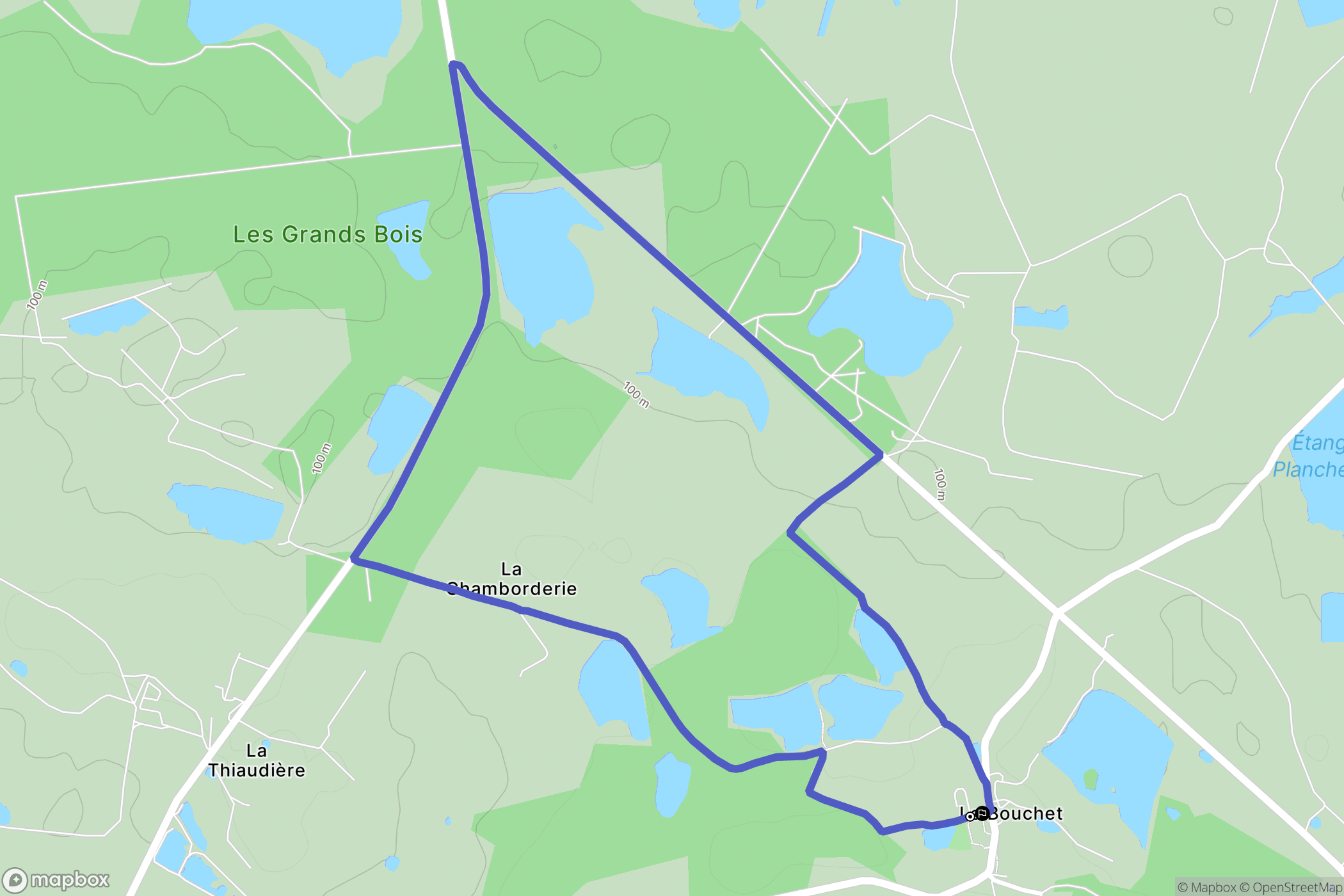 Rosnay : carte du parcours de randonnée - France