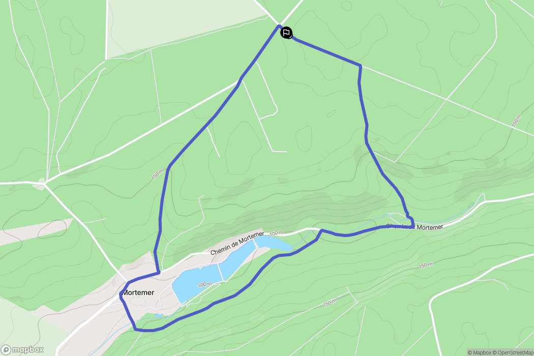 Lyons la Forêt : carte du parcours de randonnée - France