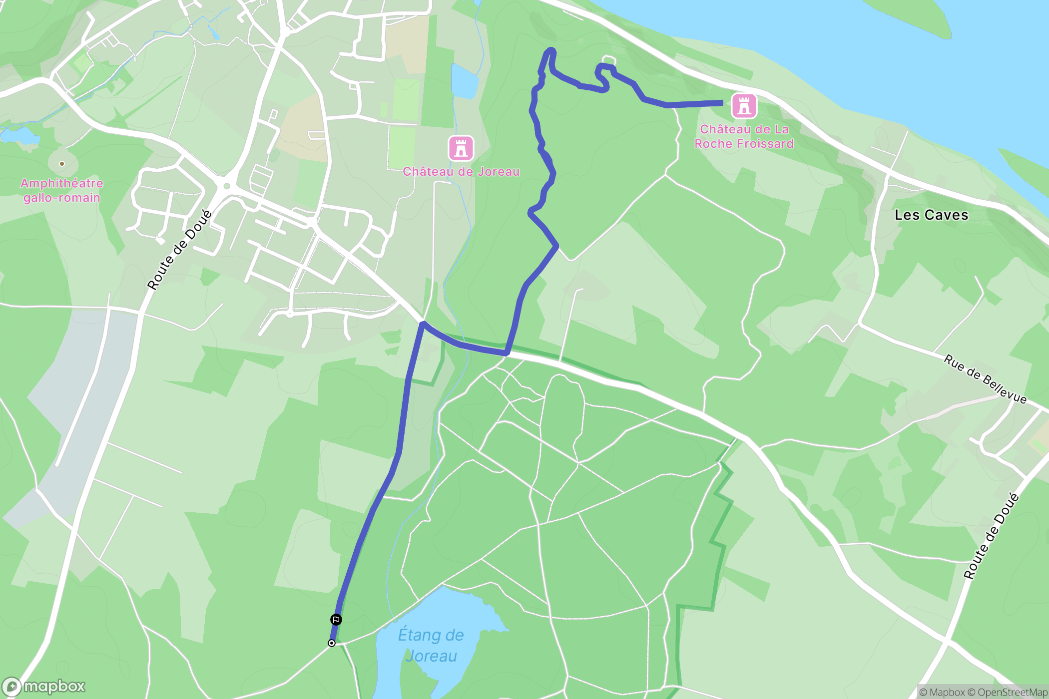 Gennes-Val-de-Loire : carte du parcours de randonnée - France