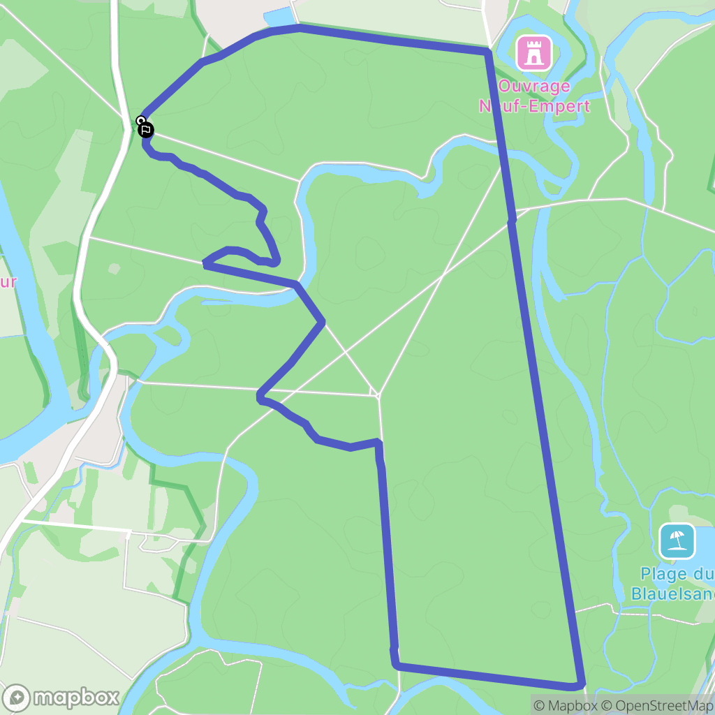 Strasbourg : carte du parcours de randonnée - France