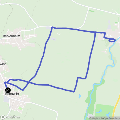 Bennwihr : carte du parcours de randonnée - France