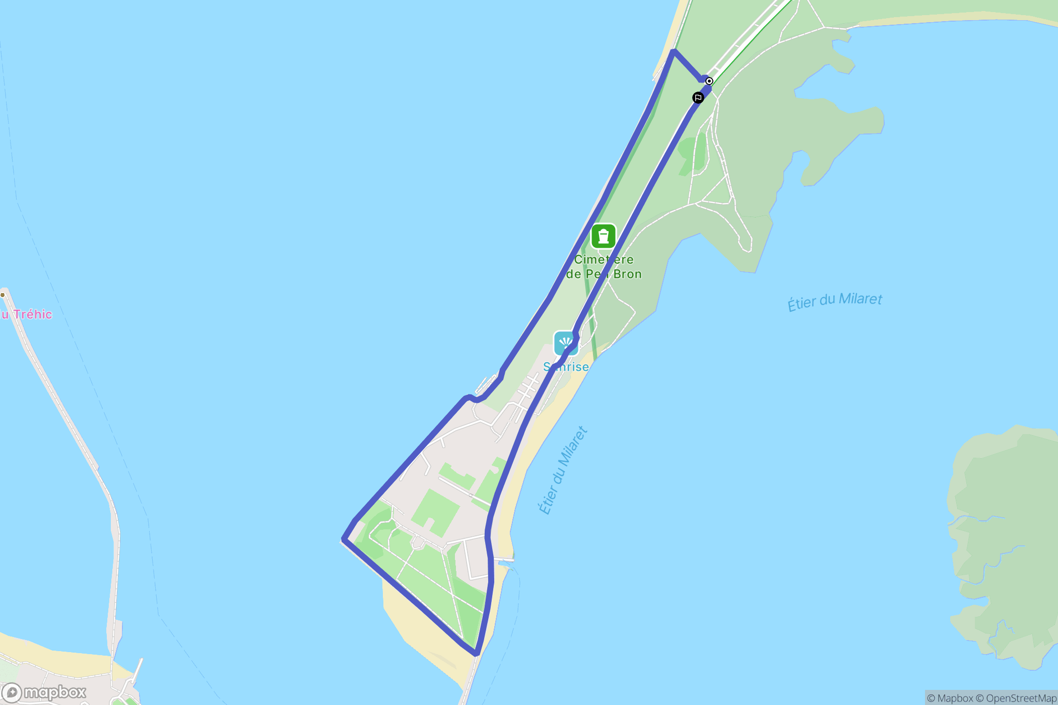 La Turballe : carte du parcours de randonnée - France