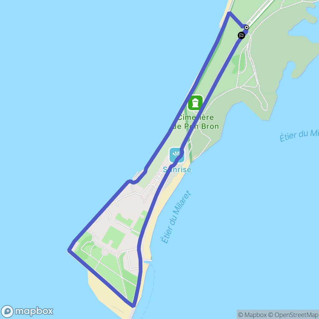 La Turballe : carte du parcours de randonnée - France