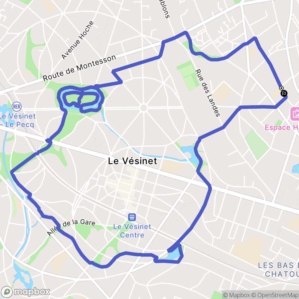 Chatou : carte du parcours de randonnée - France