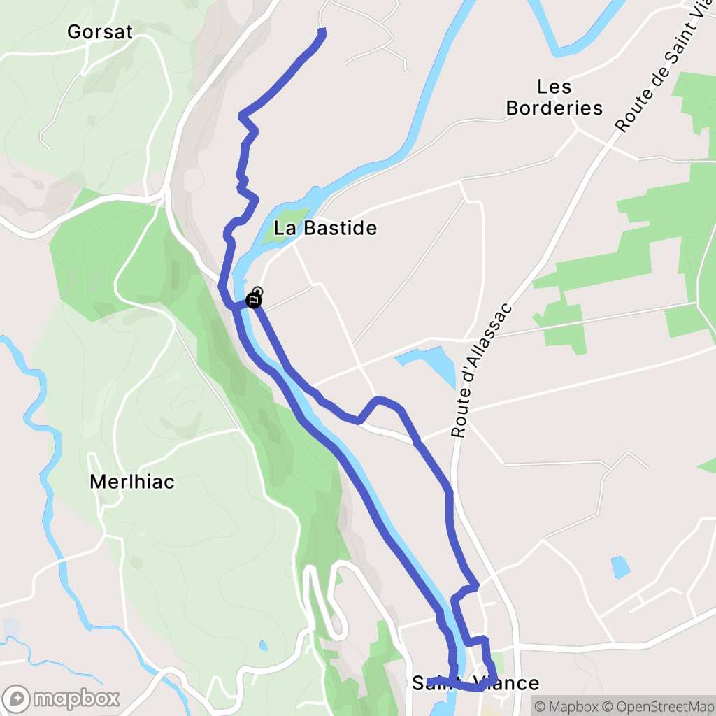 Saint-Viance : carte du parcours de randonnée - France