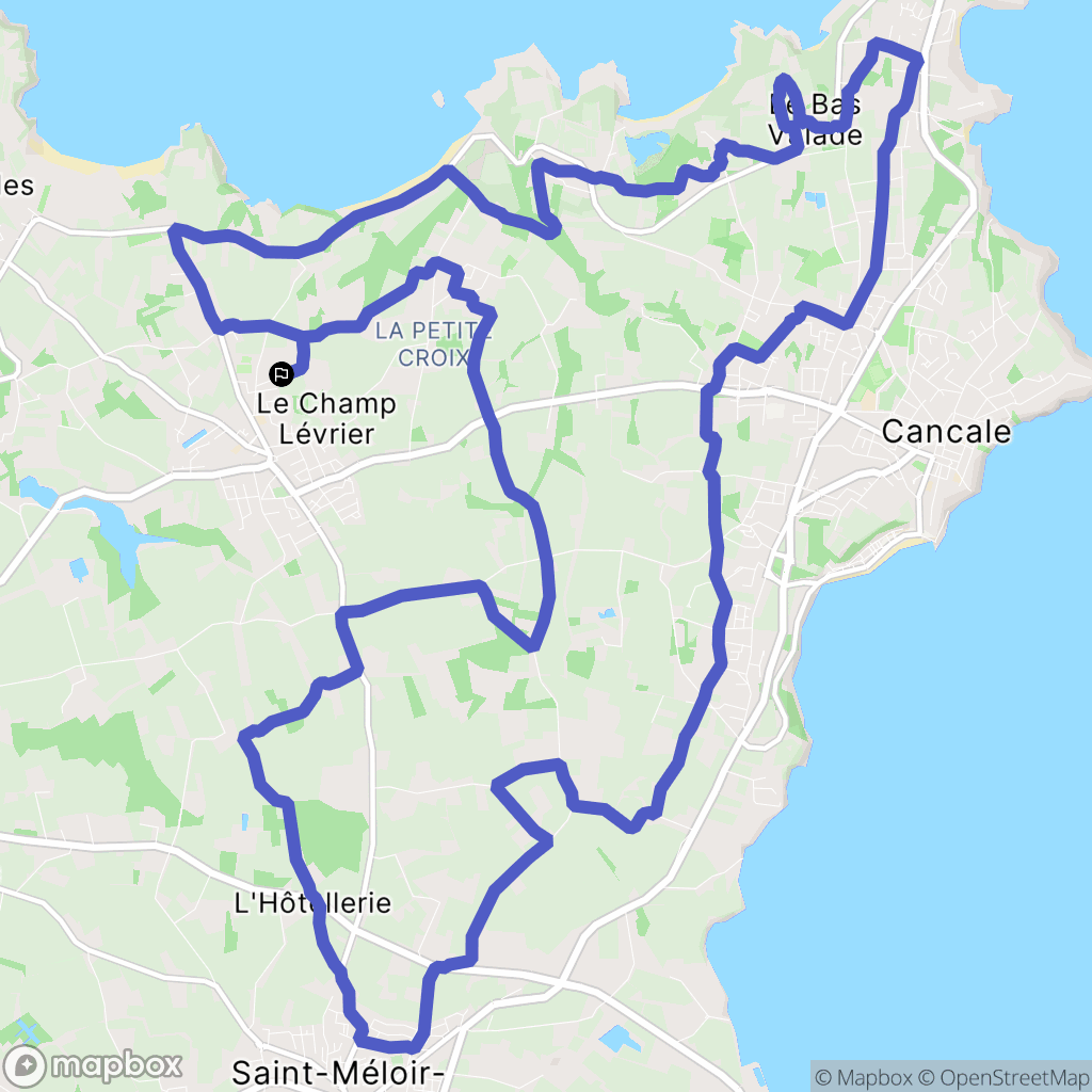 Saint-Coulomb : carte du parcours de randonnée - France