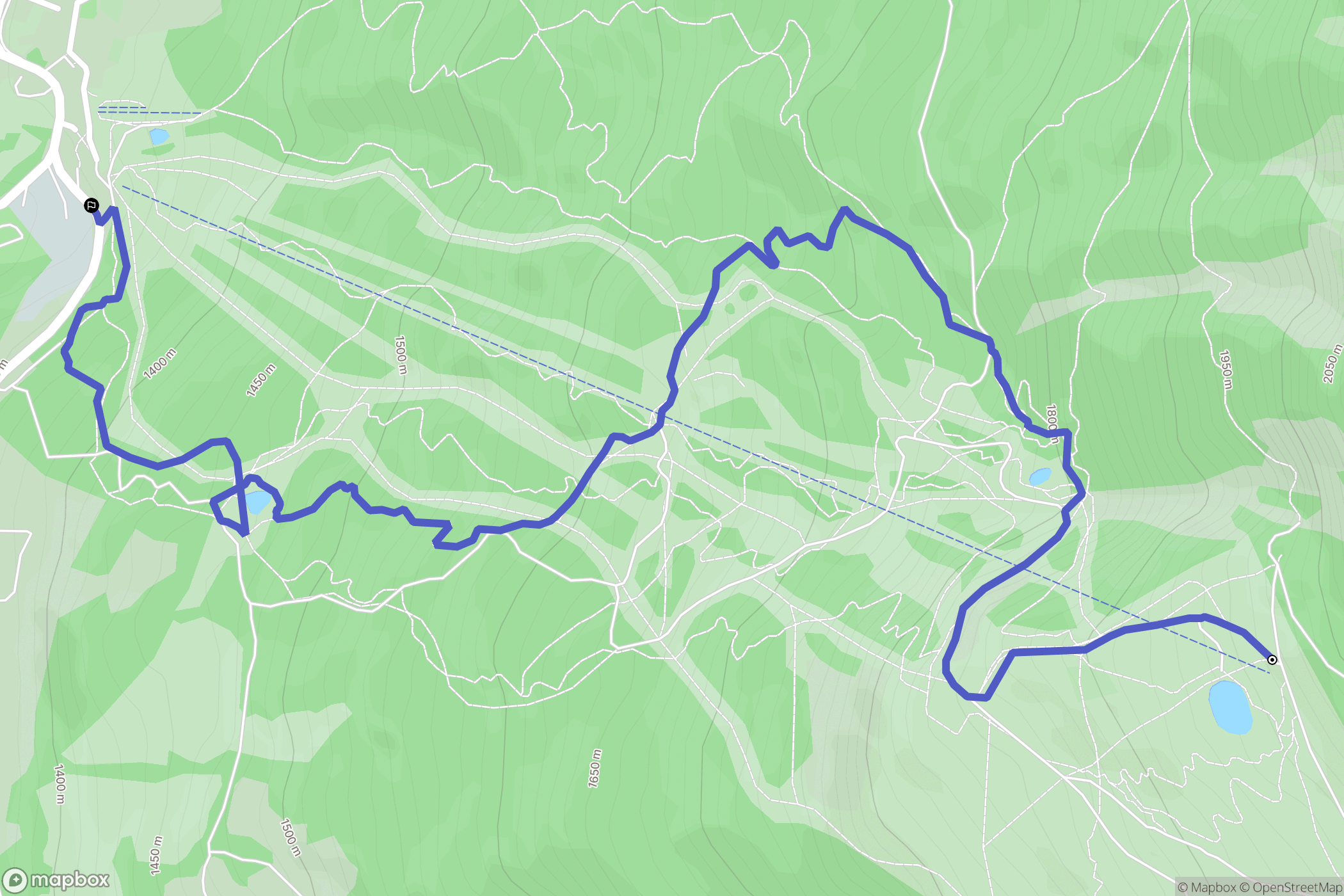 Montclar : carte du parcours de randonnée - France
