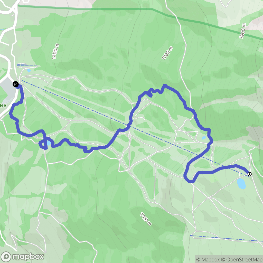 Montclar : carte du parcours de randonnée - France
