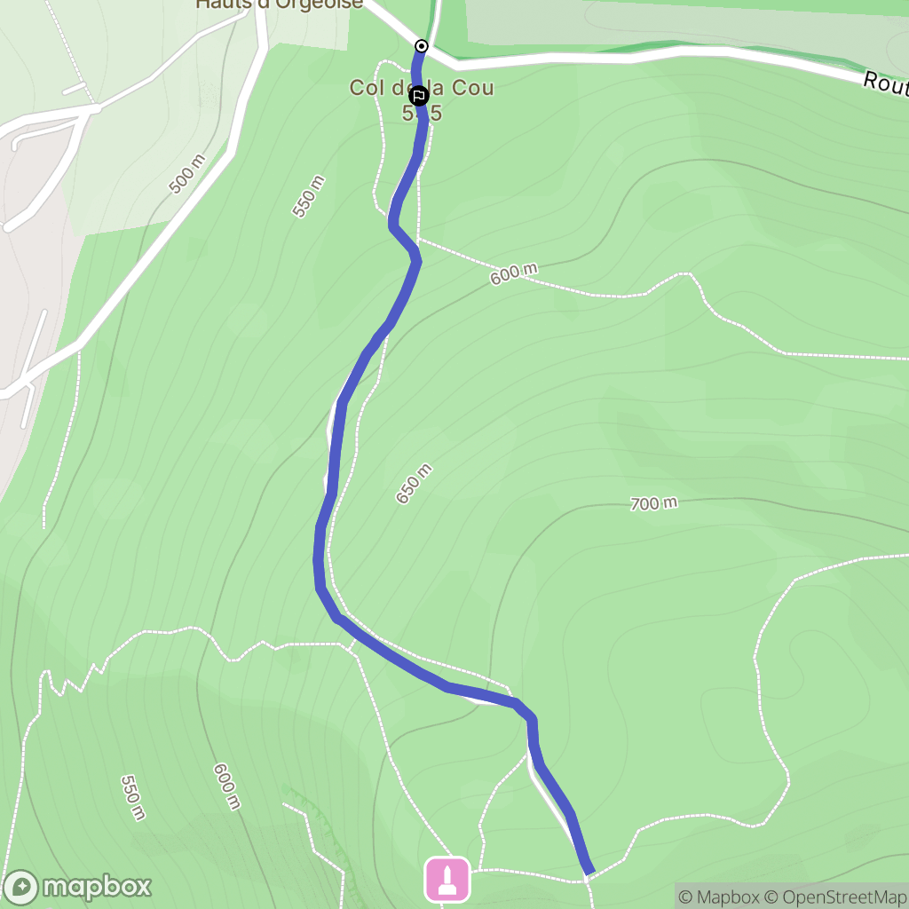 Voiron : carte du parcours de randonnée - France
