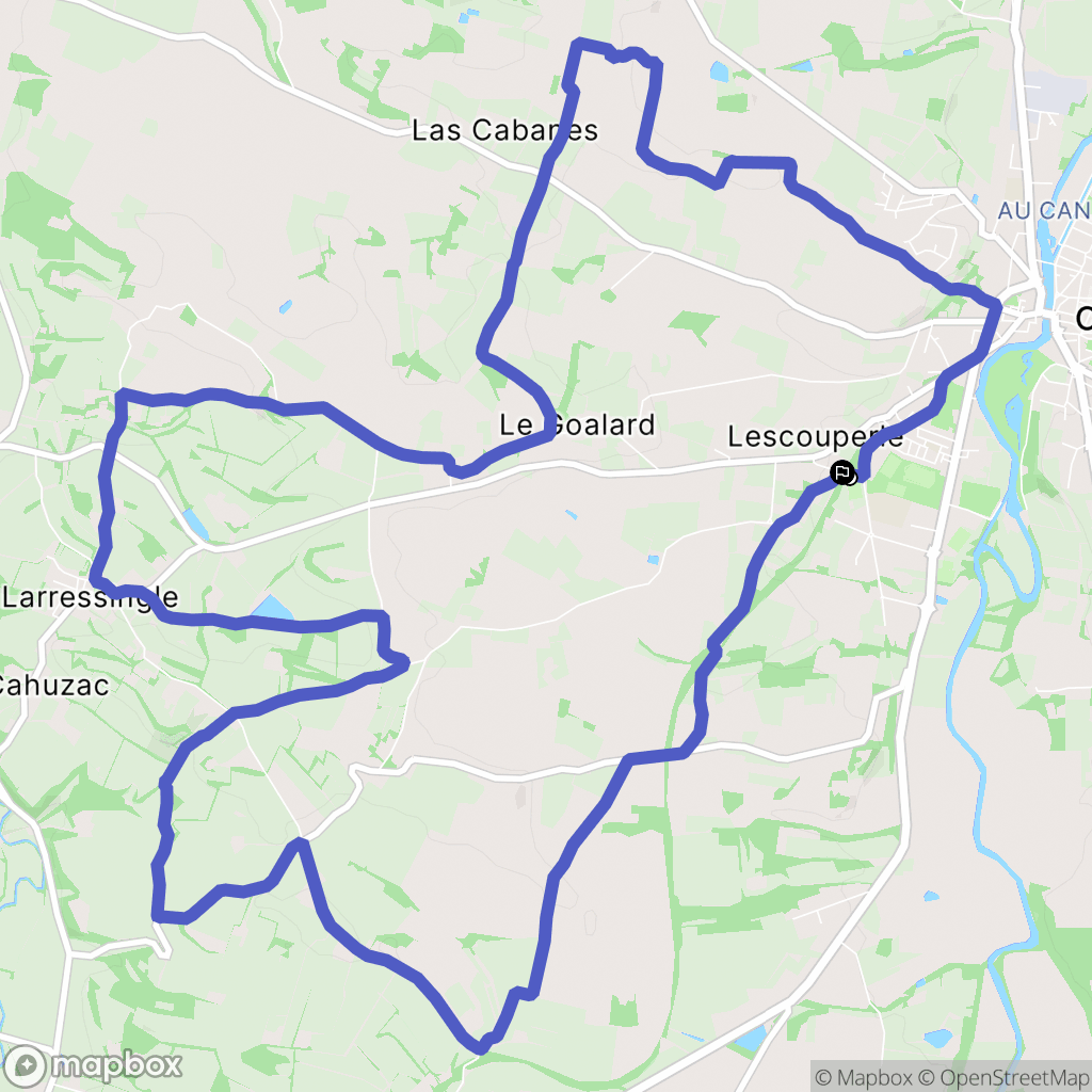 Condom : carte du parcours de randonnée - France