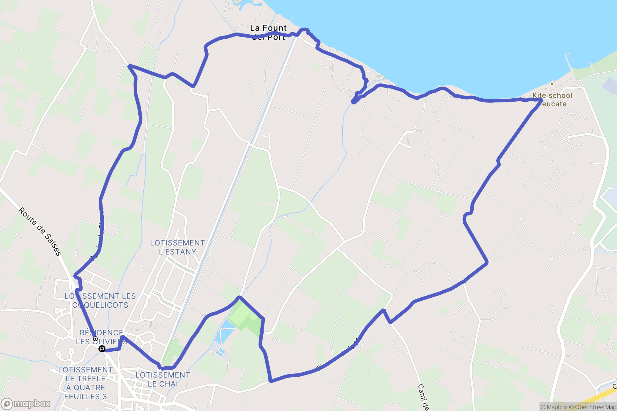 Saint-Hippolyte : carte du parcours de randonnée - France
