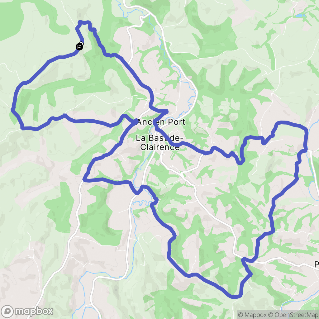 Urt : carte du parcours de randonnée - France