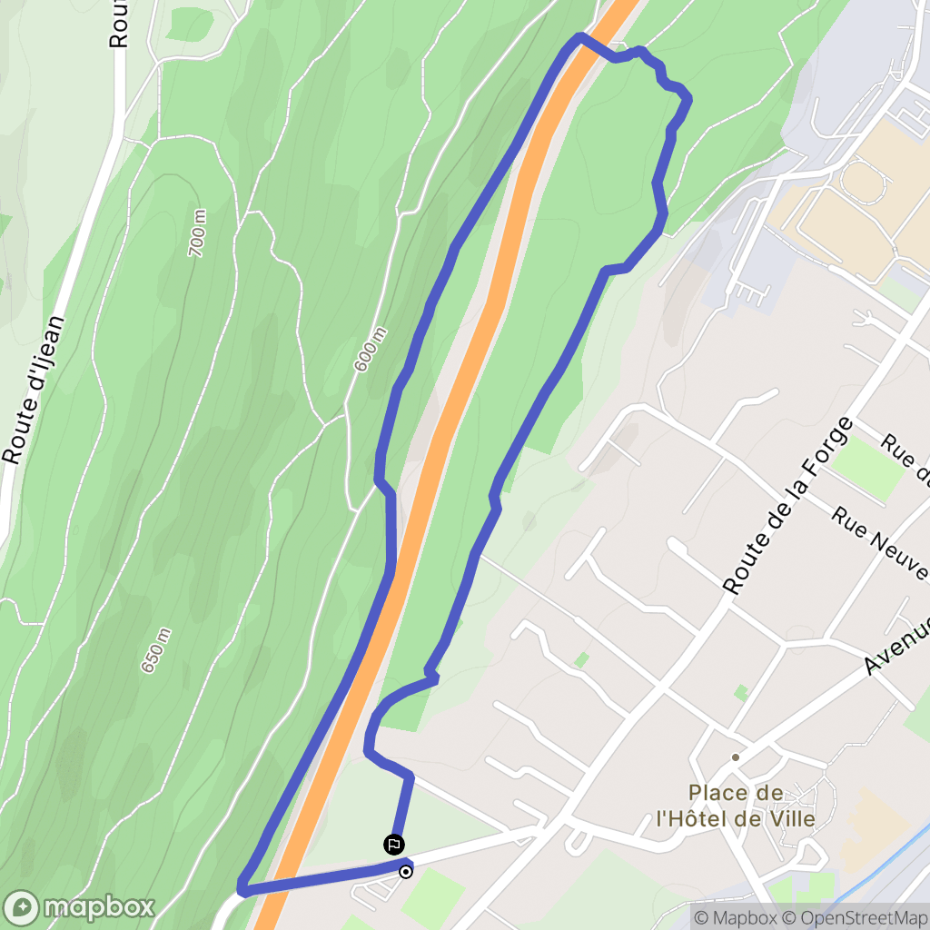 Bellignat : carte du parcours de randonnée - France