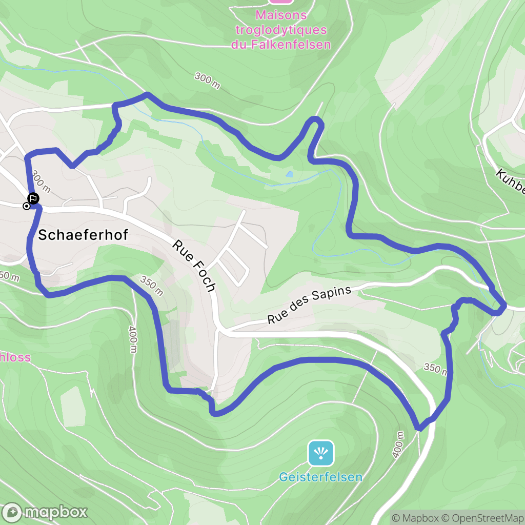 Dabo : carte du parcours de randonnée - France