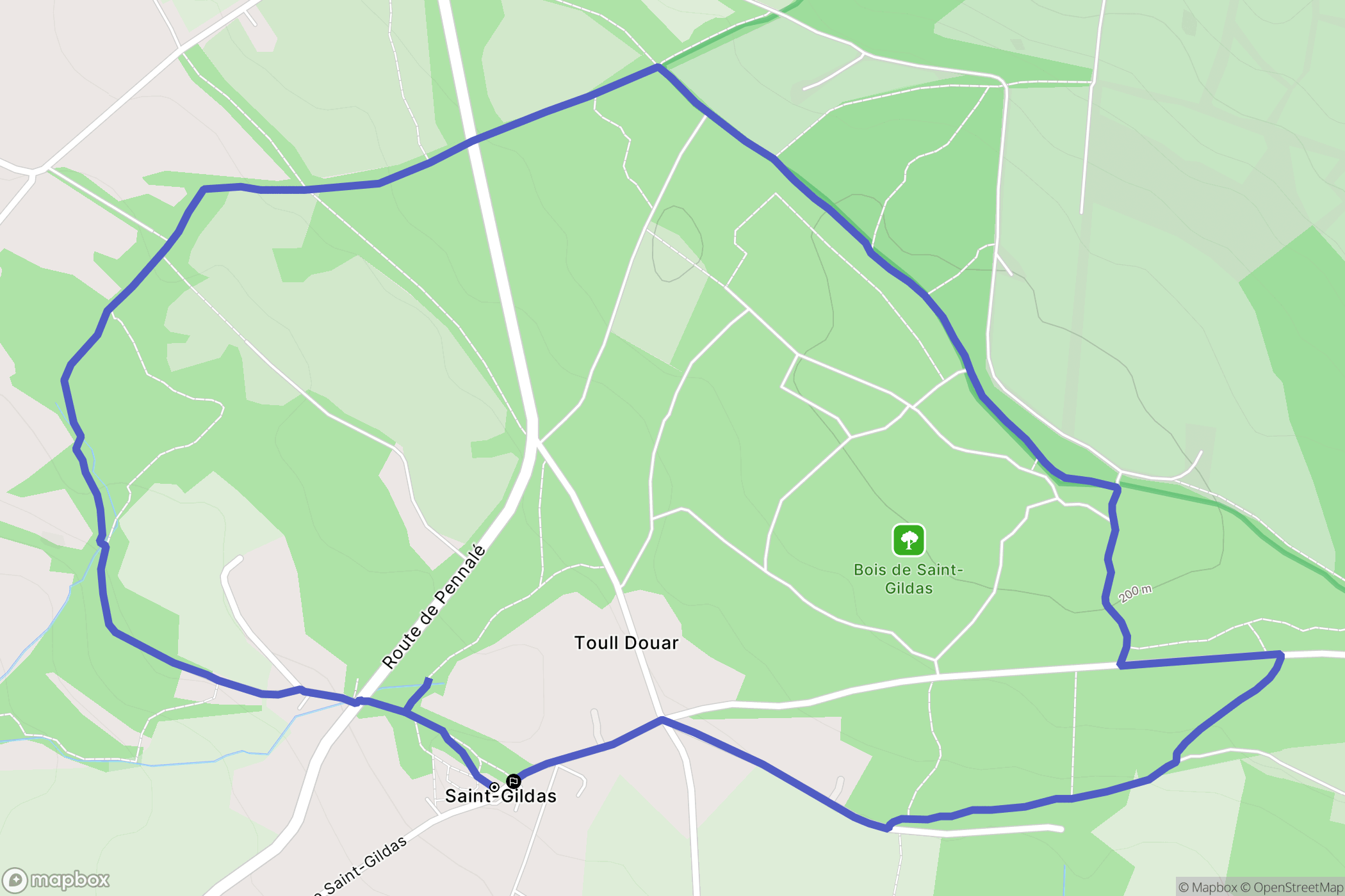 Cast : carte du parcours de randonnée - France