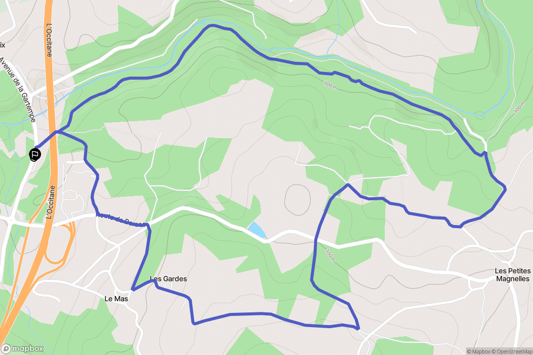 Bessines-sur-Gartempe : carte du parcours de randonnée - France