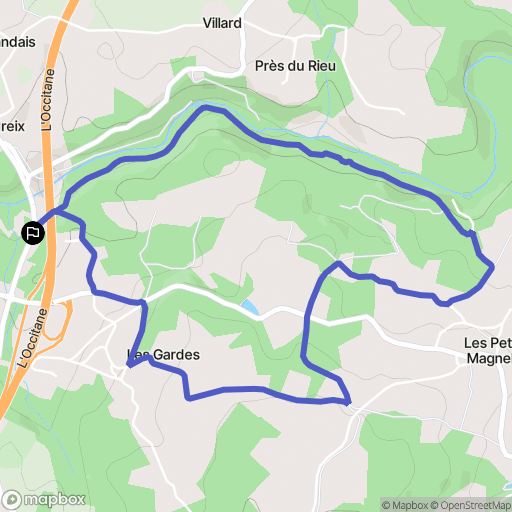 Bessines-sur-Gartempe : carte du parcours de randonnée - France