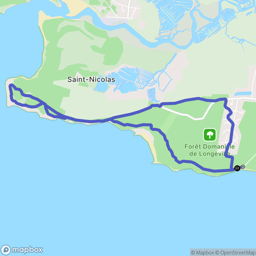 Jard-sur-Mer : carte du parcours de randonnée - France