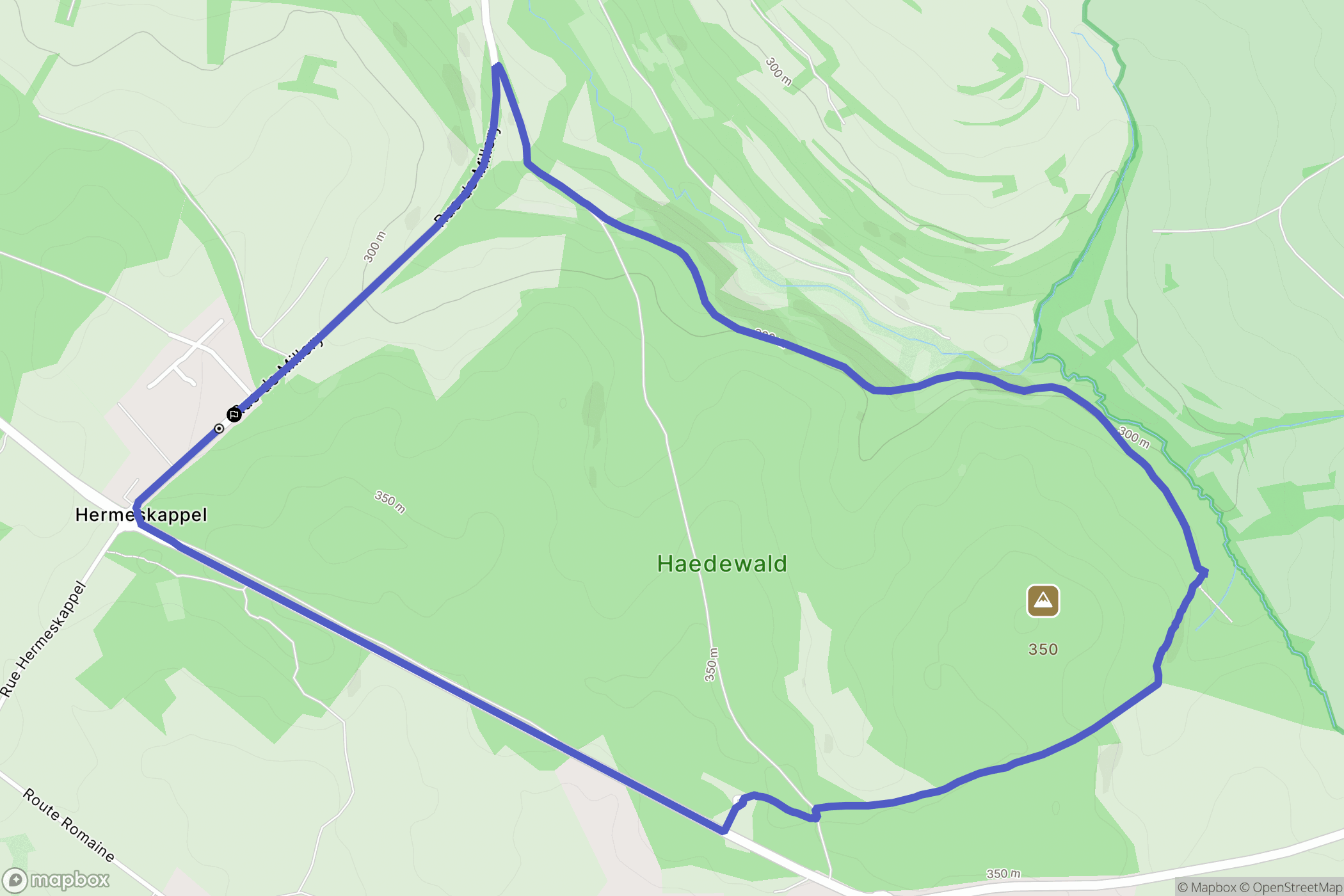 Bliesbruck : carte du parcours de randonnée - France