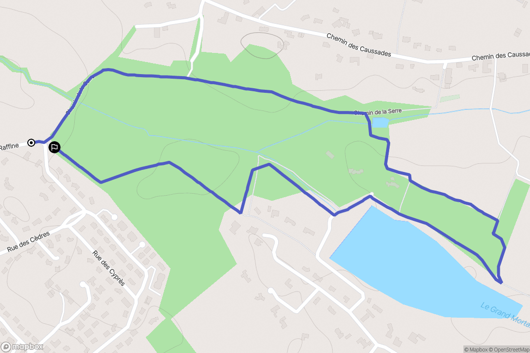 Montauban : carte du parcours de randonnée - France