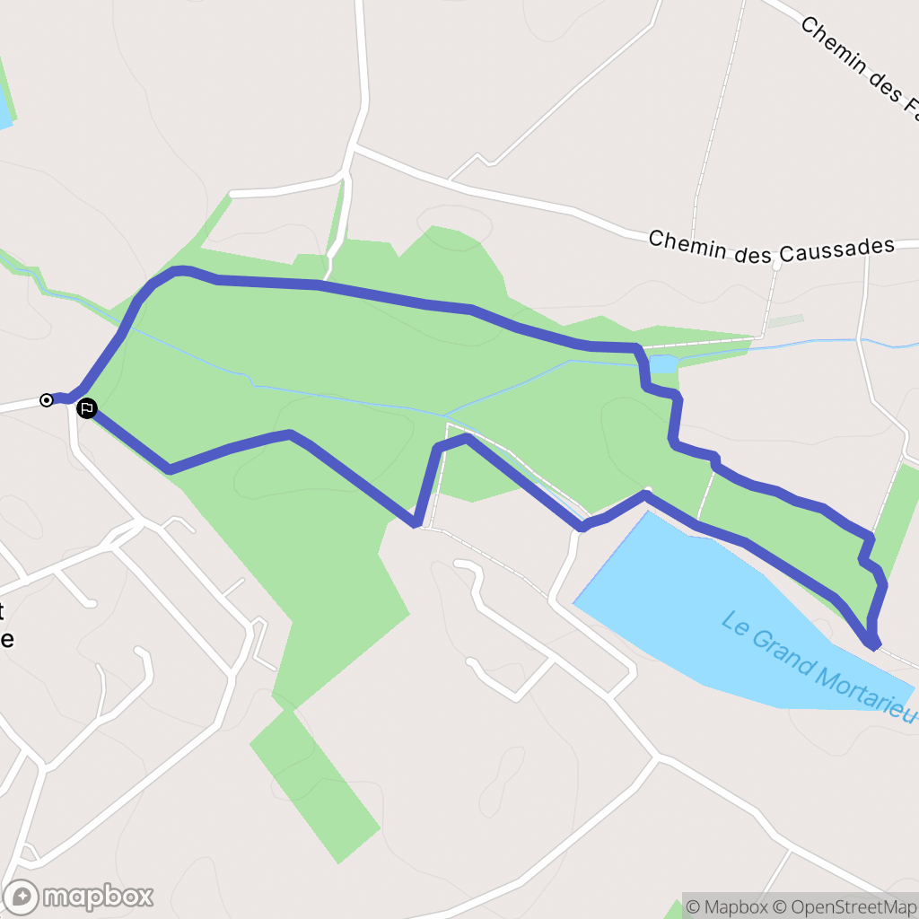 Montauban : carte du parcours de randonnée - France