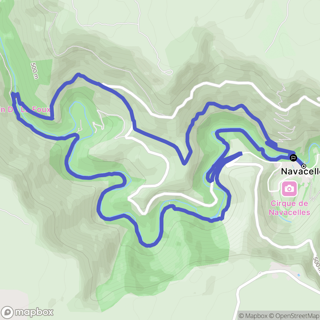 Saint-Maurice-Navacelles : carte du parcours de randonnée - France