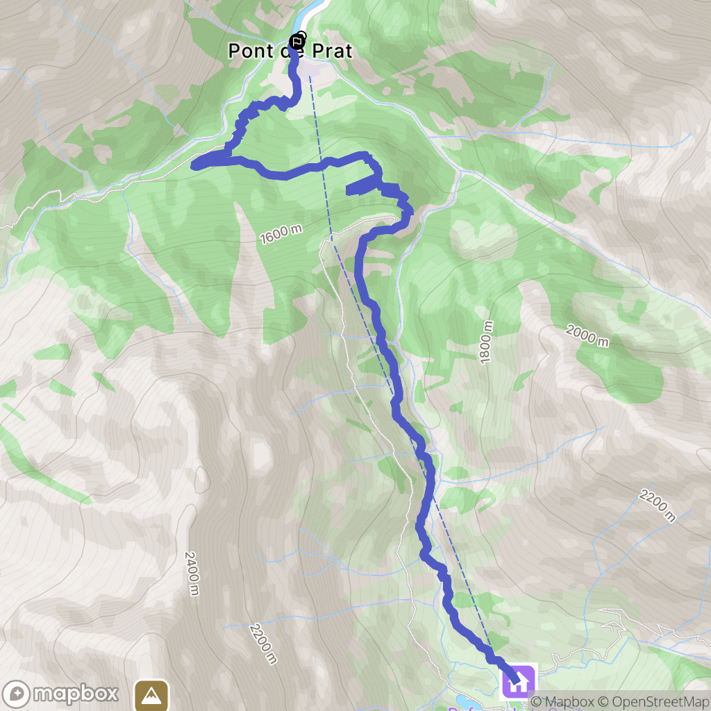 Génos : carte du parcours de randonnée - France
