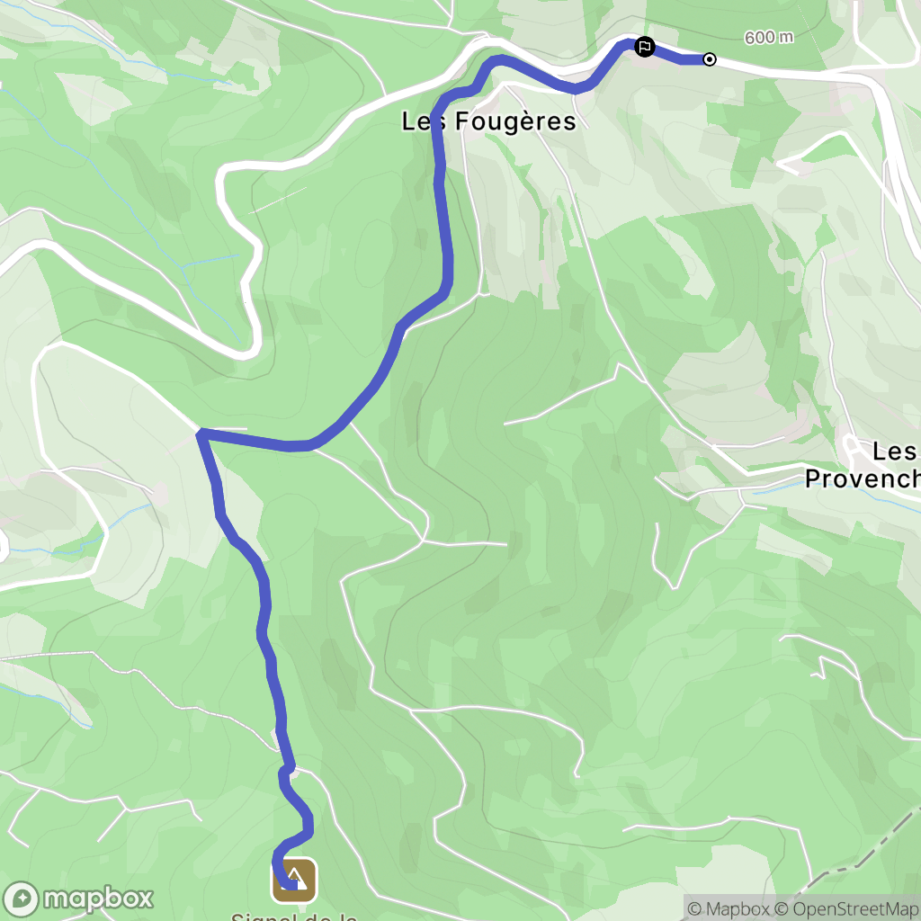 Serrières : carte du parcours de randonnée - France