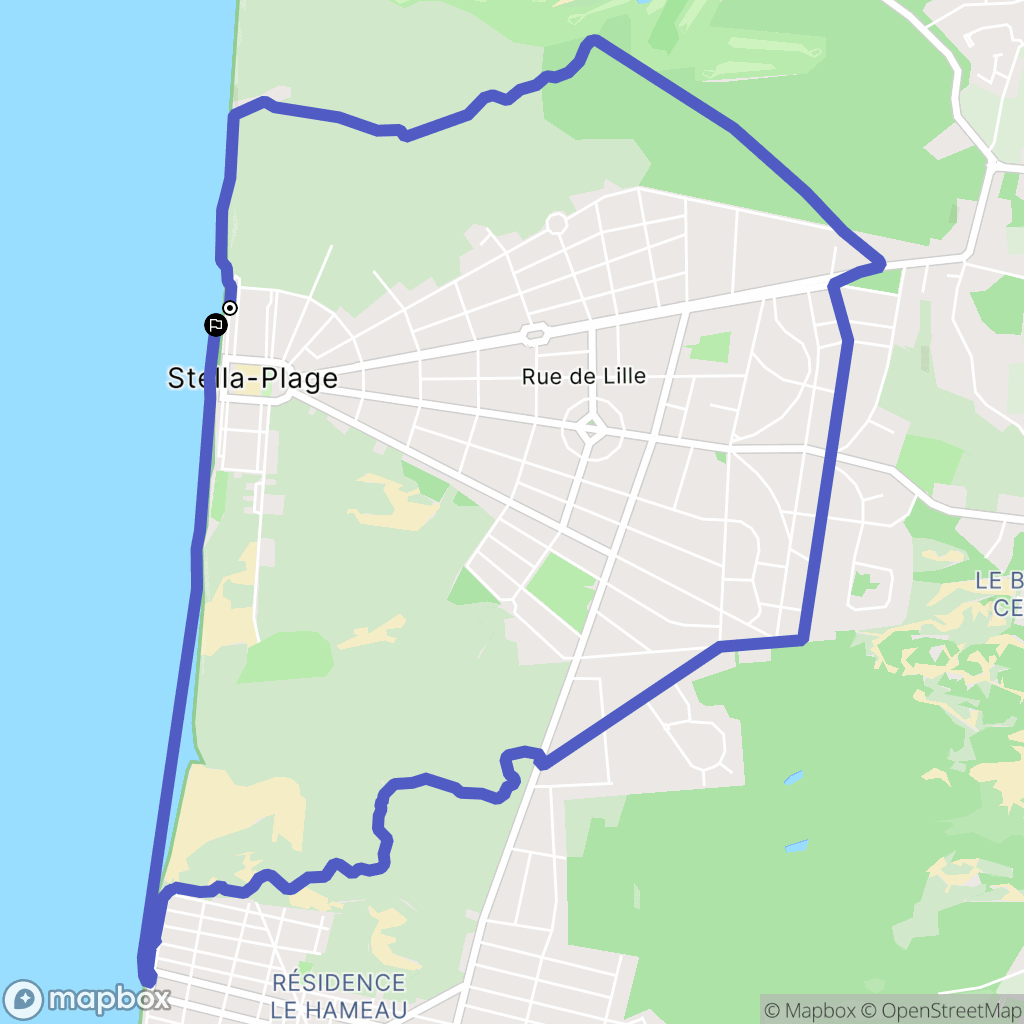 Cucq : carte du parcours de randonnée - France