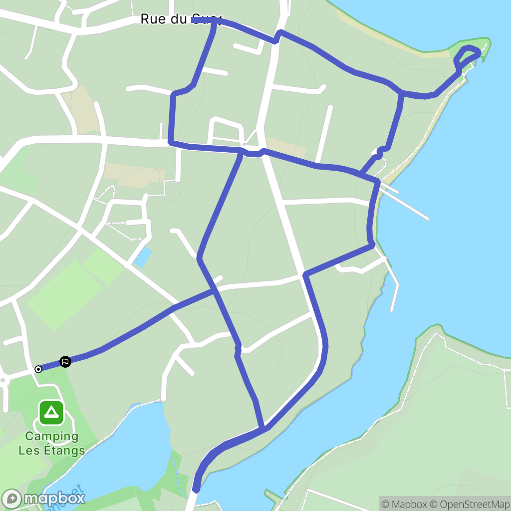 La Richardais : carte du parcours de randonnée - France
