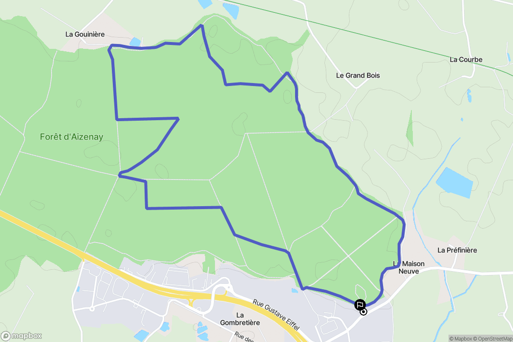 Aizenay : carte du parcours de randonnée - France