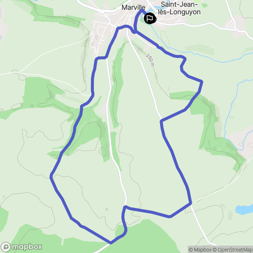 Saint-Jean-lès-Longuyon : carte du parcours de randonnée - France