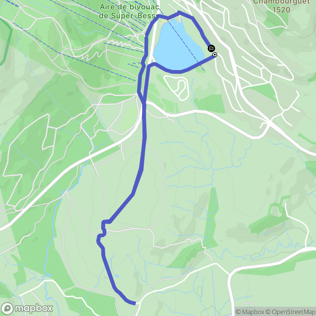 Besse-et-Saint-Anastaise : carte du parcours de randonnée - France