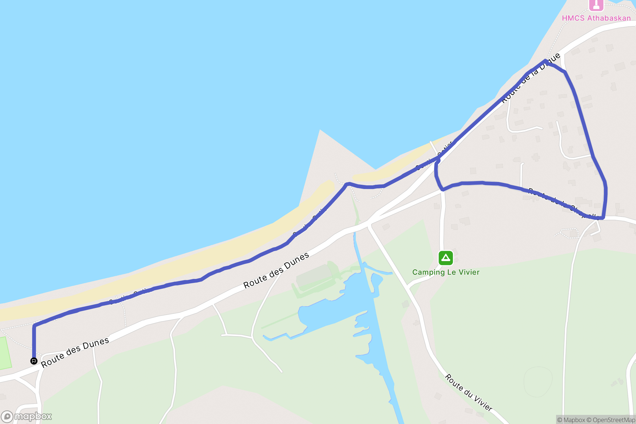 Kerlouan : carte du parcours de randonnée - France