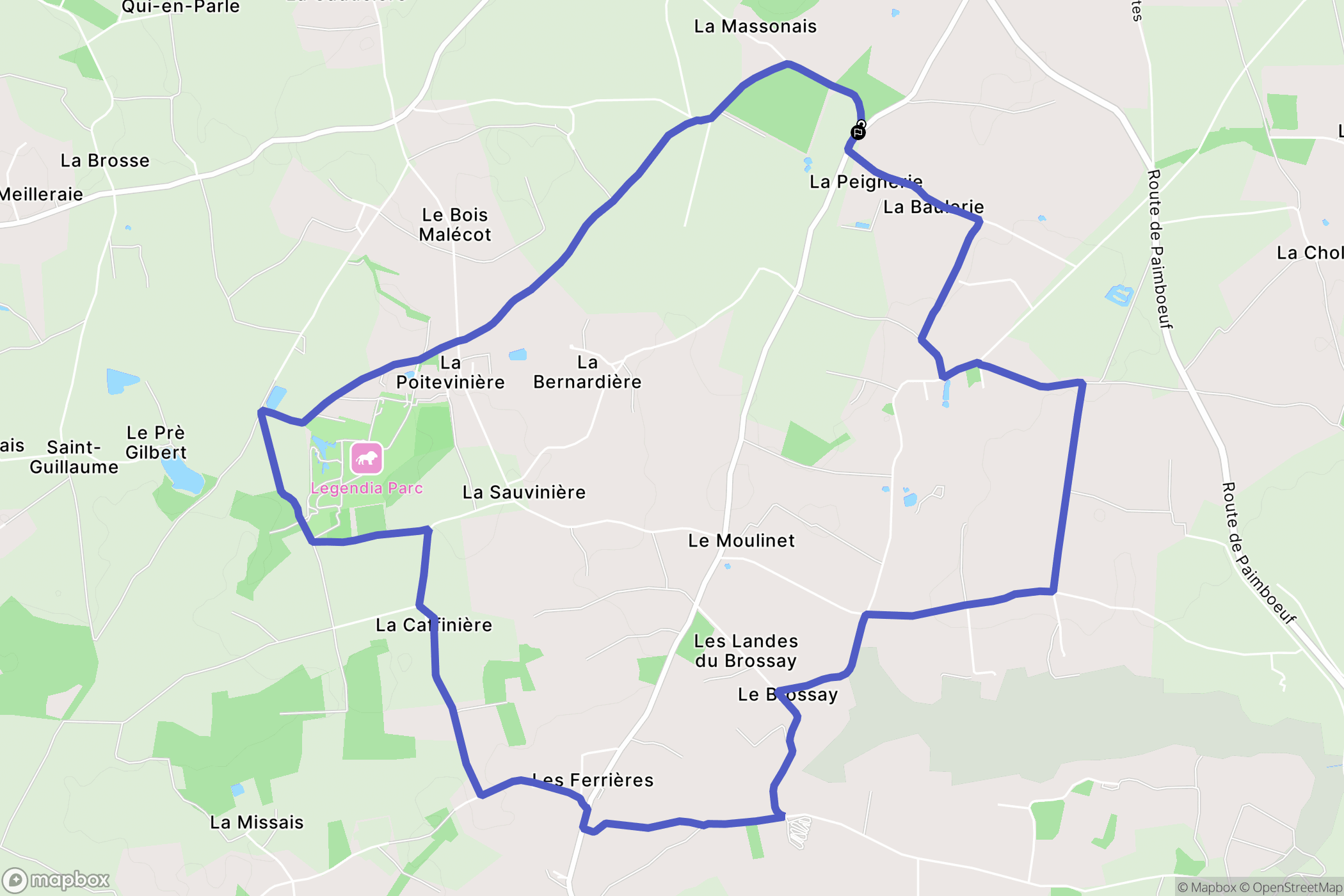 Frossay : carte du parcours de randonnée - France