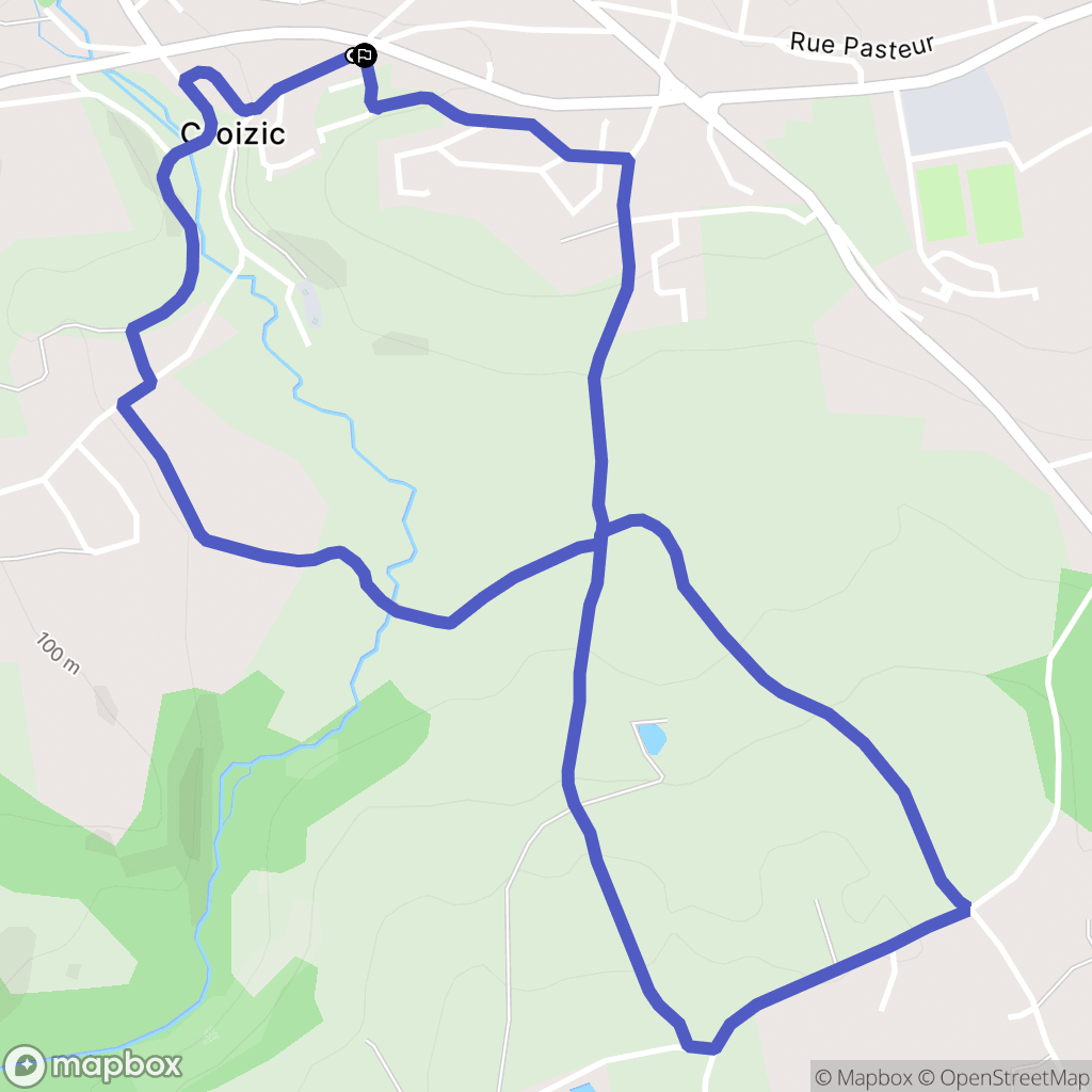 Elliant : carte du parcours de randonnée - France