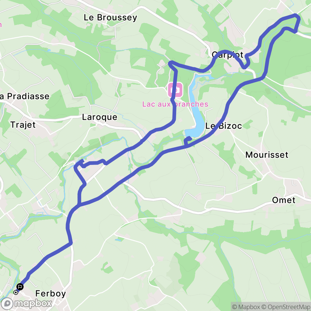 Cadillac-sur-Garonne : carte du parcours de randonnée - France