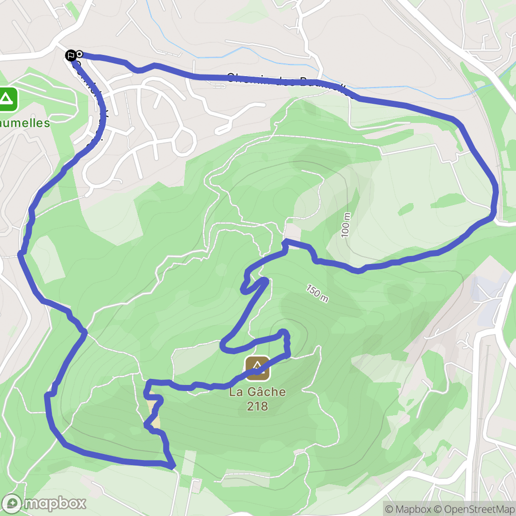 Saint-Cyr-sur-Mer : carte du parcours de randonnée - France