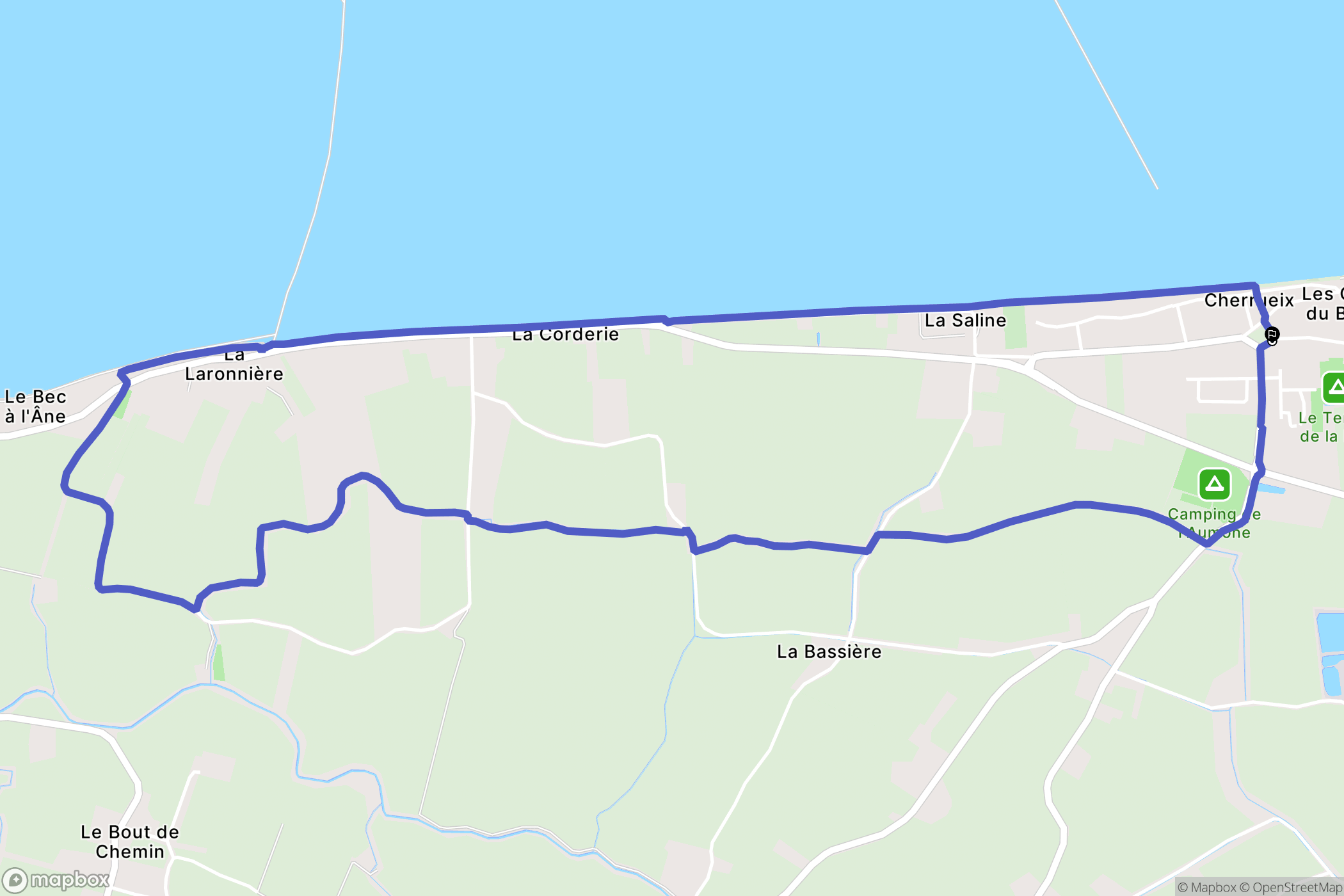 Cherrueix : carte du parcours de randonnée - France
