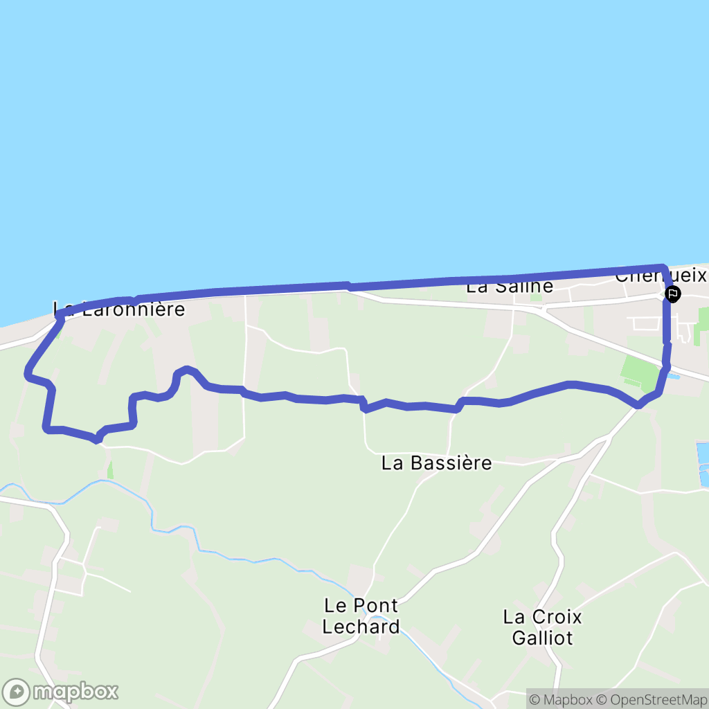 Cherrueix : carte du parcours de randonnée - France