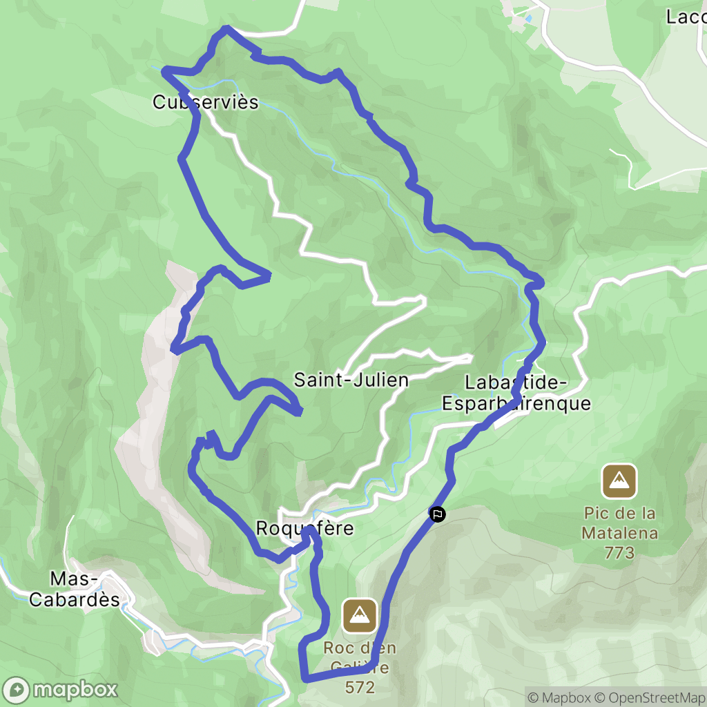 Labastide-Esparbairenque : carte du parcours de randonnée - France
