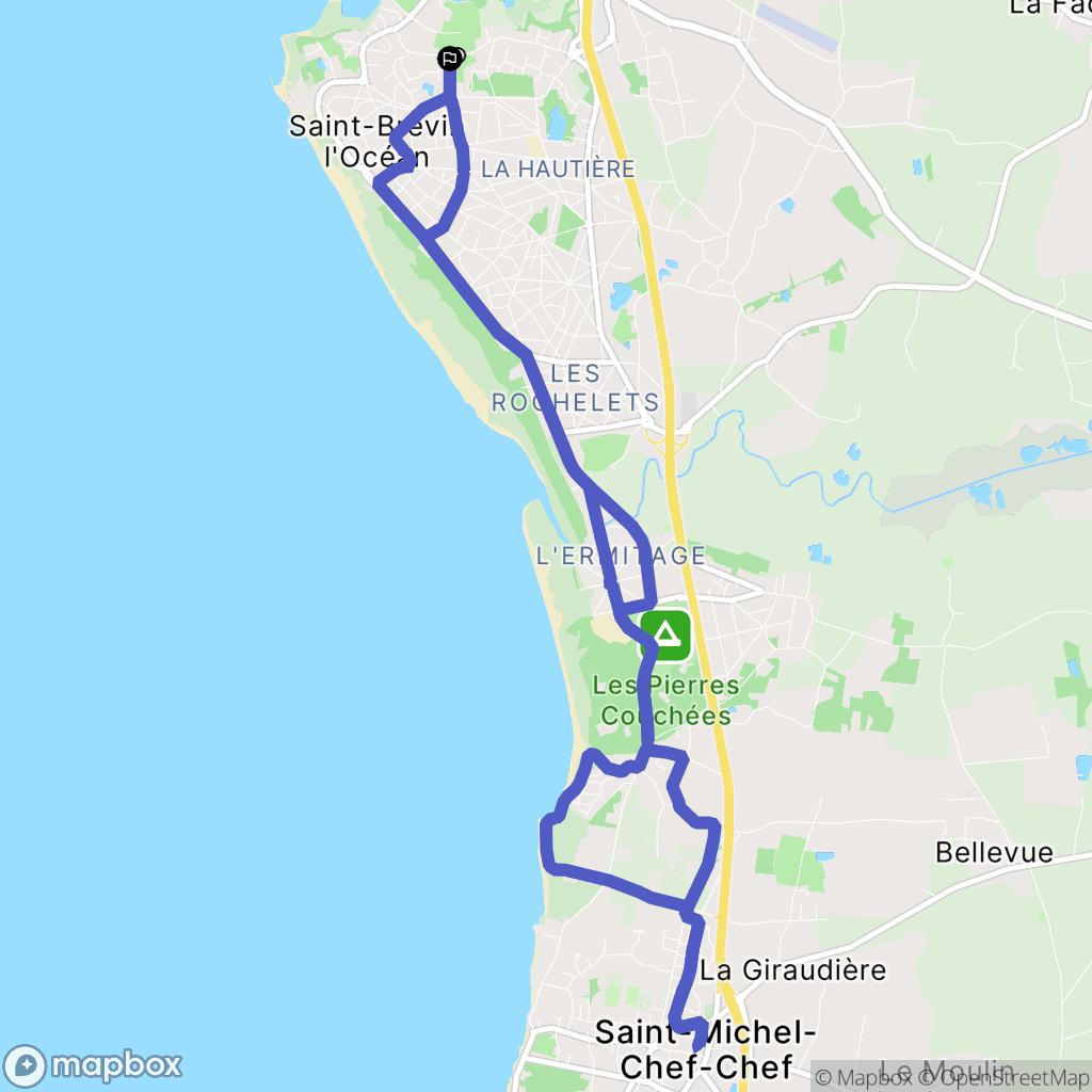 Saint-Brevin-les-Pins : carte du parcours de randonnée - France