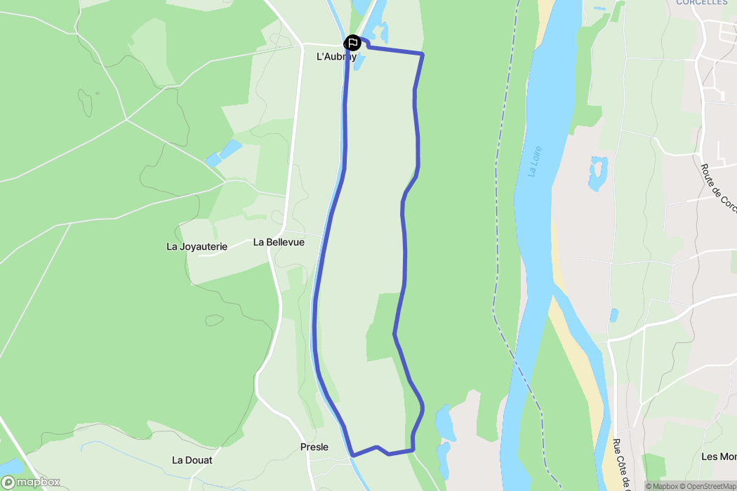 Cuffy : carte du parcours de randonnée - France