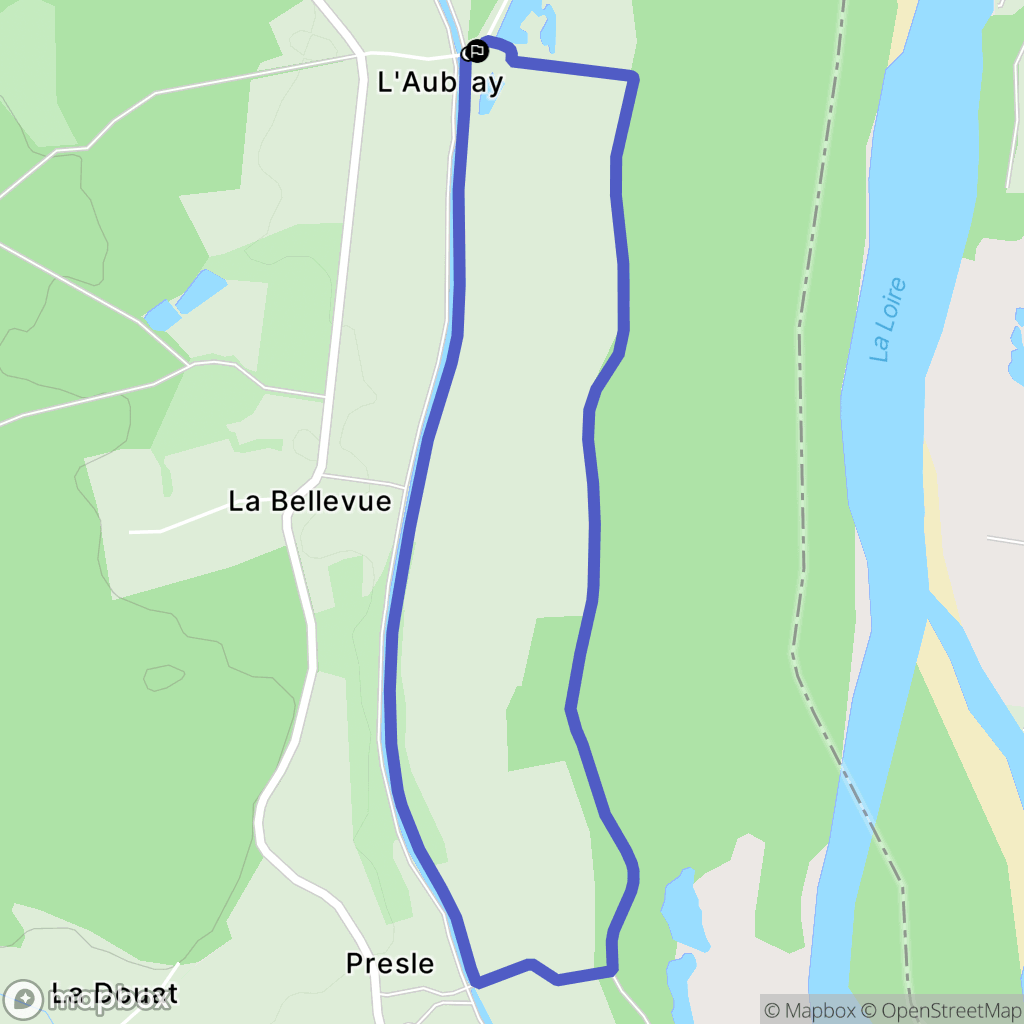 Cuffy : carte du parcours de randonnée - France