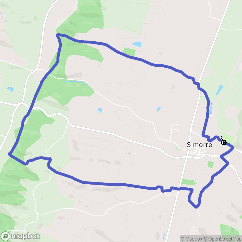 Simorre : carte du parcours de randonnée - France