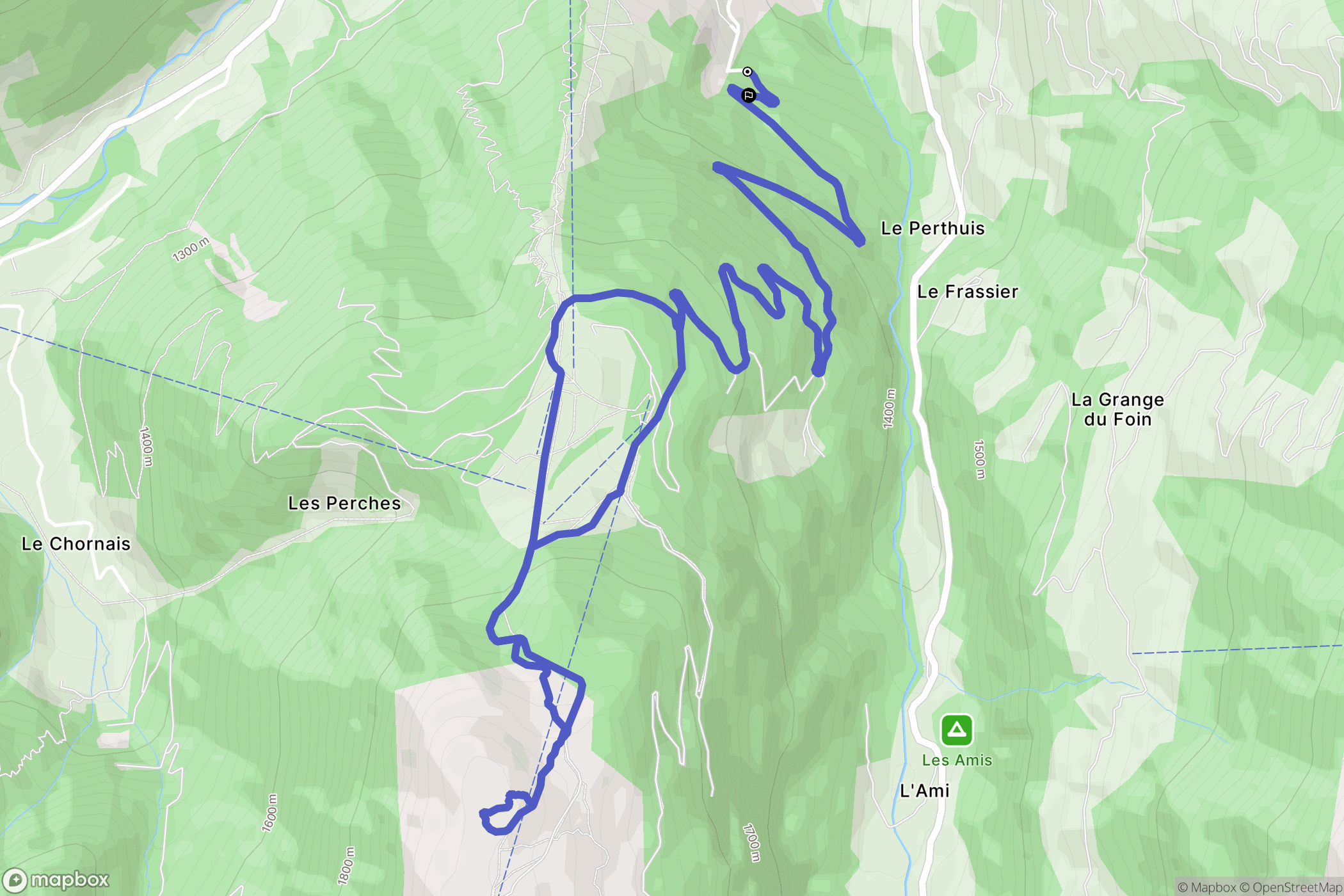 Beaufort : carte du parcours de randonnée - France