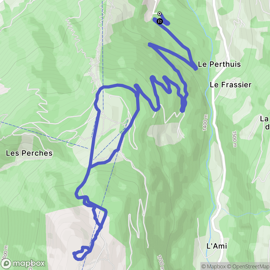 Beaufort : carte du parcours de randonnée - France
