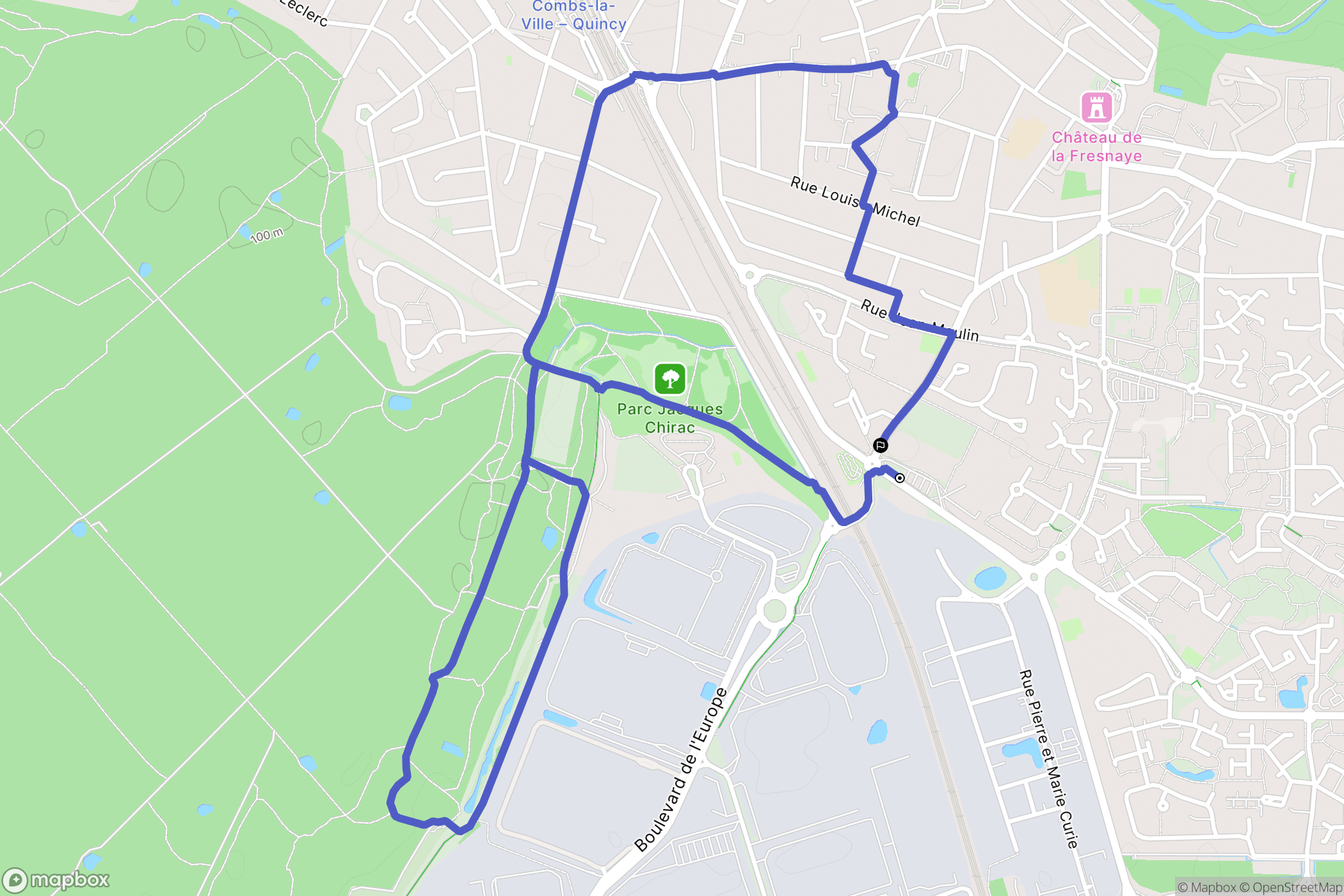 Combs-la-Ville : carte du parcours de randonnée - France