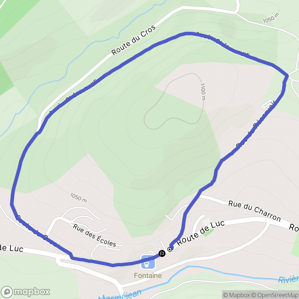 Saint-Étienne-de-Lugdarès : carte du parcours de randonnée - France