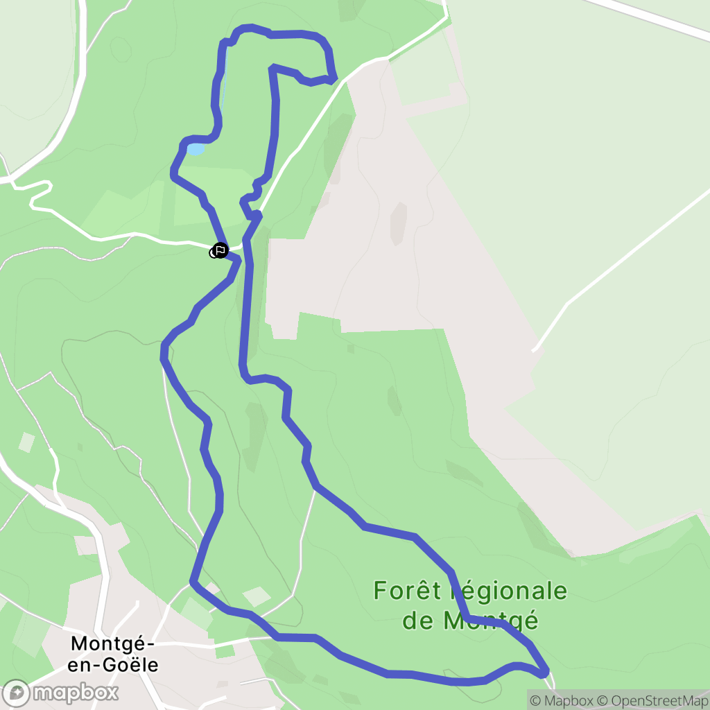 Montgé-en-Goële : carte du parcours de randonnée - France